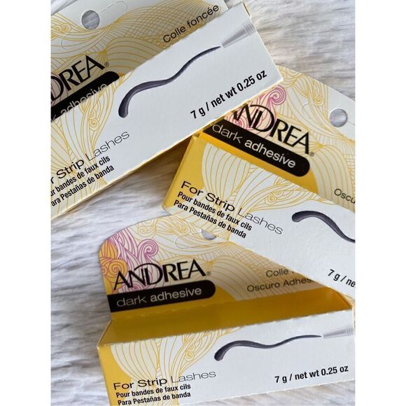 NEW Andrea Set Of 3 Dark Adhesive Glue For False Strip Lashes - Picture 6 of 6